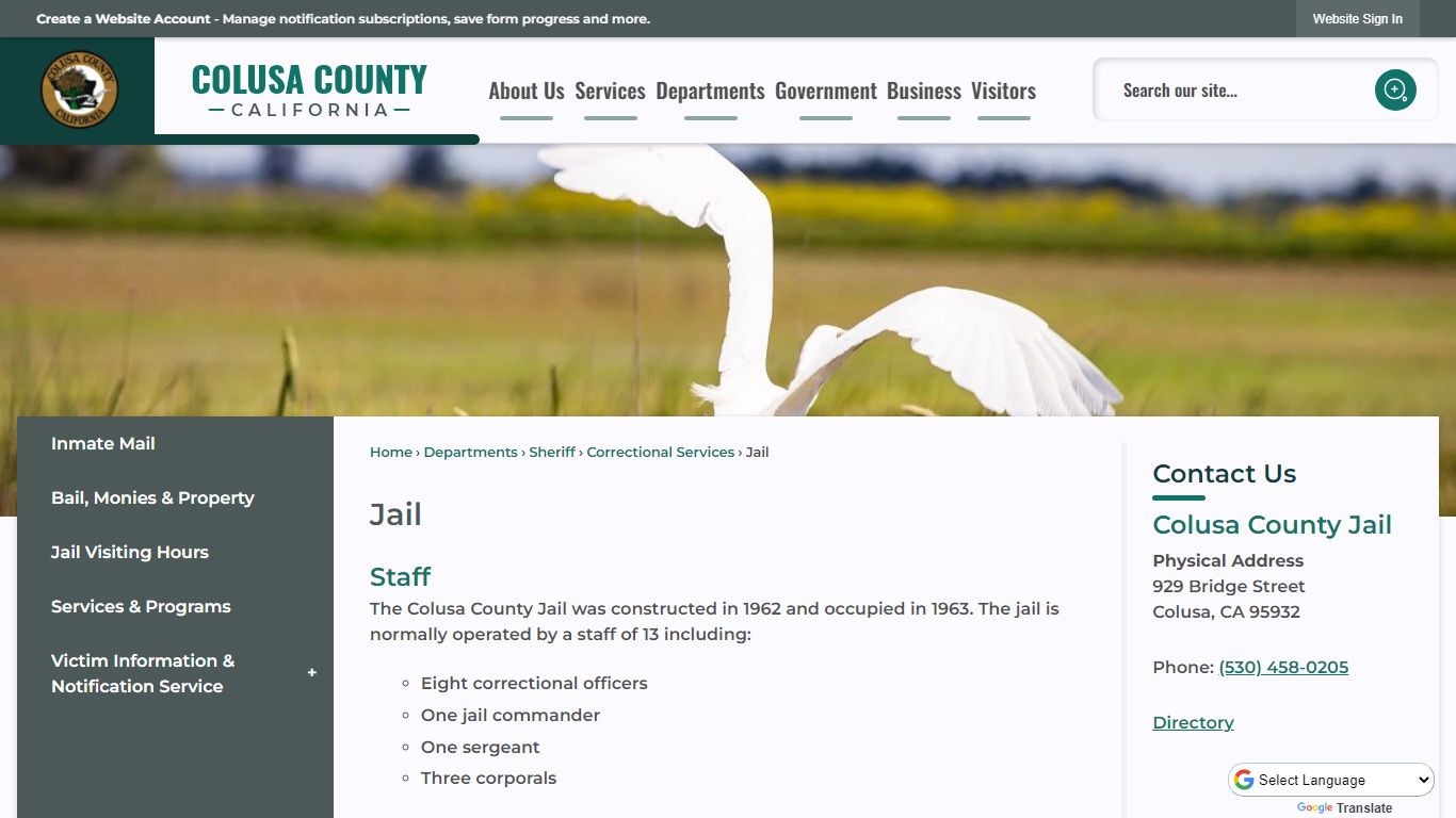 Jail | Colusa County, CA - Official Website